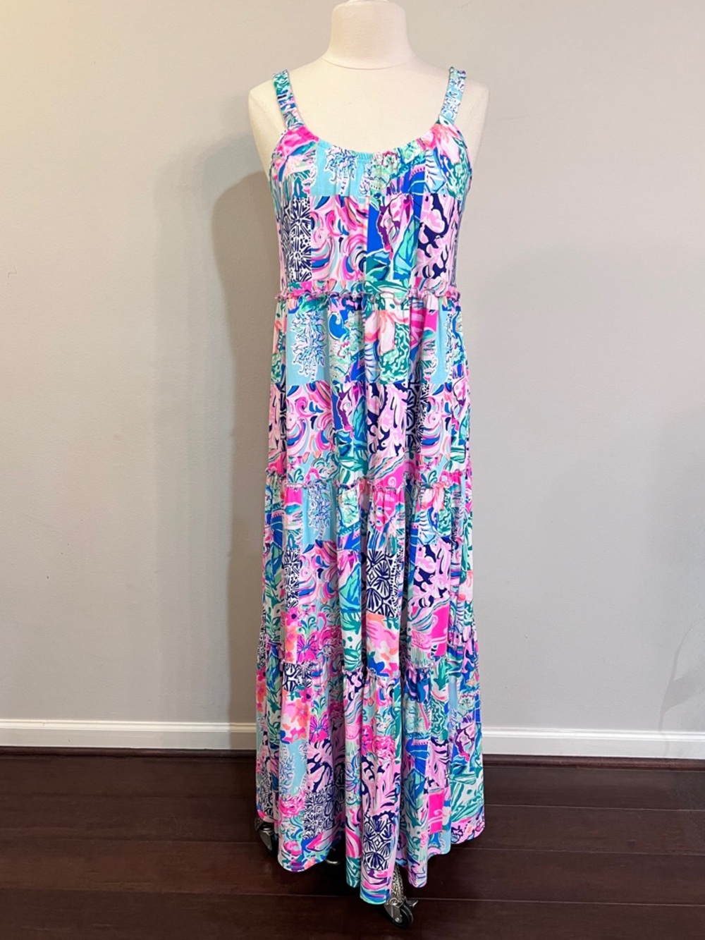 NWT Lilly Pulitzer Loro Maxi Dress Patch to Match Size M Fits Large HTF